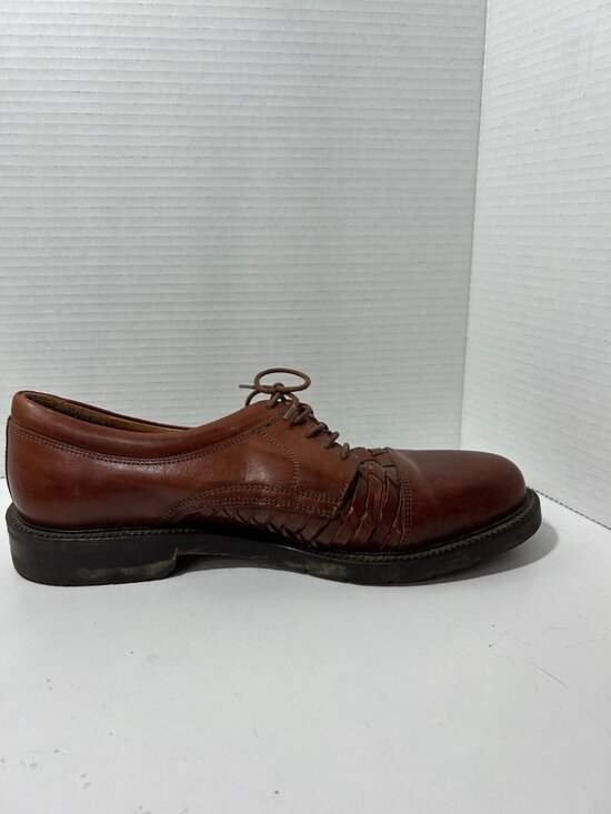 Johnston Murphy Dress Shoes Oxford Brown Men Size 9.5 leather upper M Italy main image 10